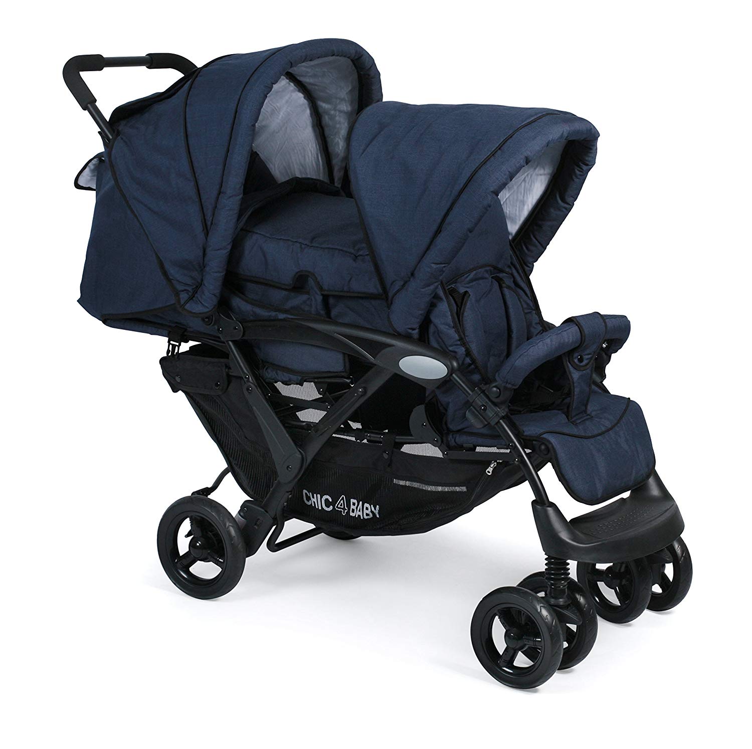 CHIC 4 BABY 274 52 Twin Pushchair Duo Jeans Navy Blue