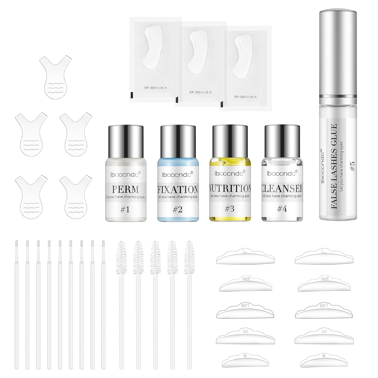 Eyelash Lifting Set, Lash Lift Kit, Professional Semi-Permanent Curling Eyelashes, Perming Set, Eyelash Swing Without Eyelash Curler, Eyelash Perming Kit for Salon and Home Use