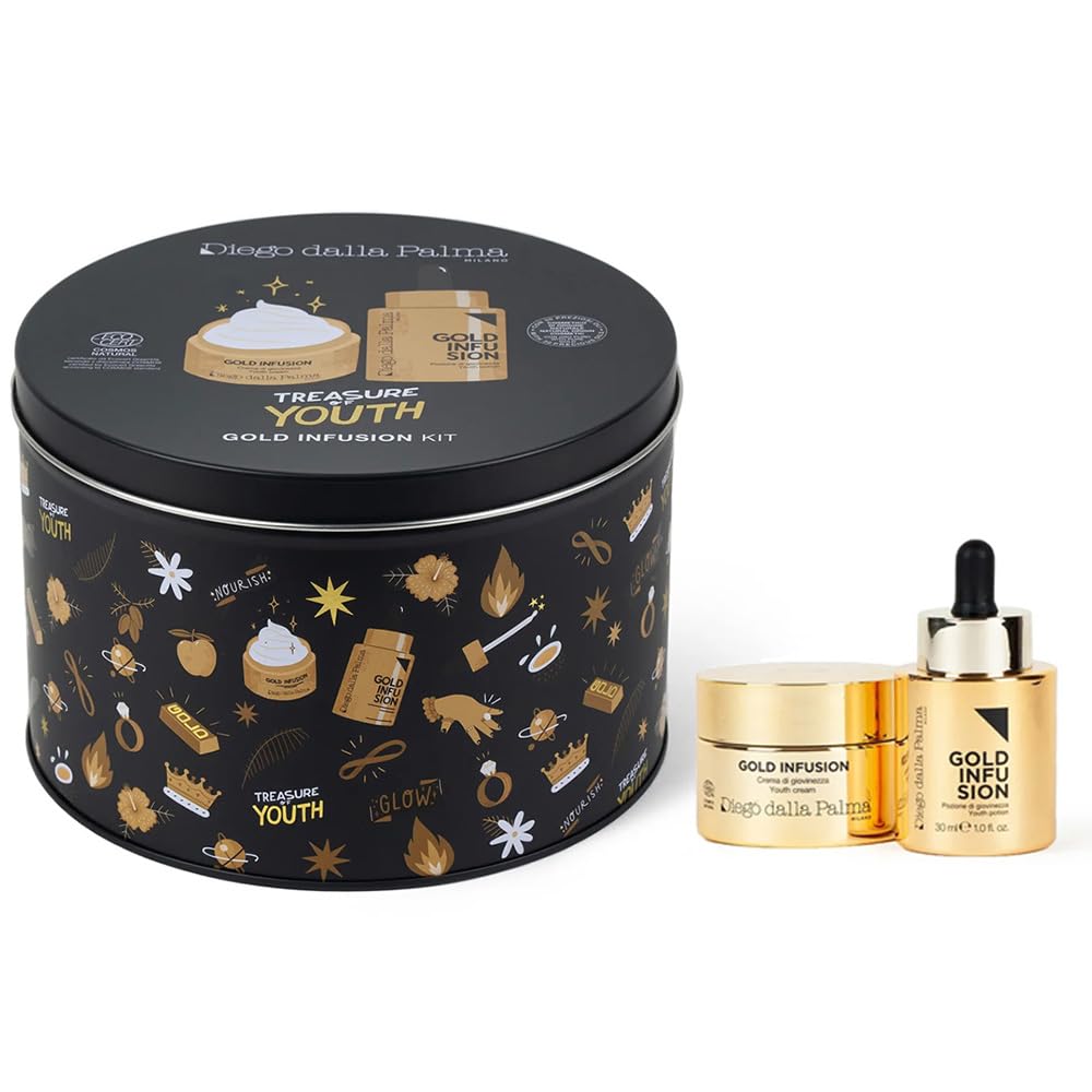 Diego Dalla Palma gift box for women, gold infusion set, cream and potion of youth