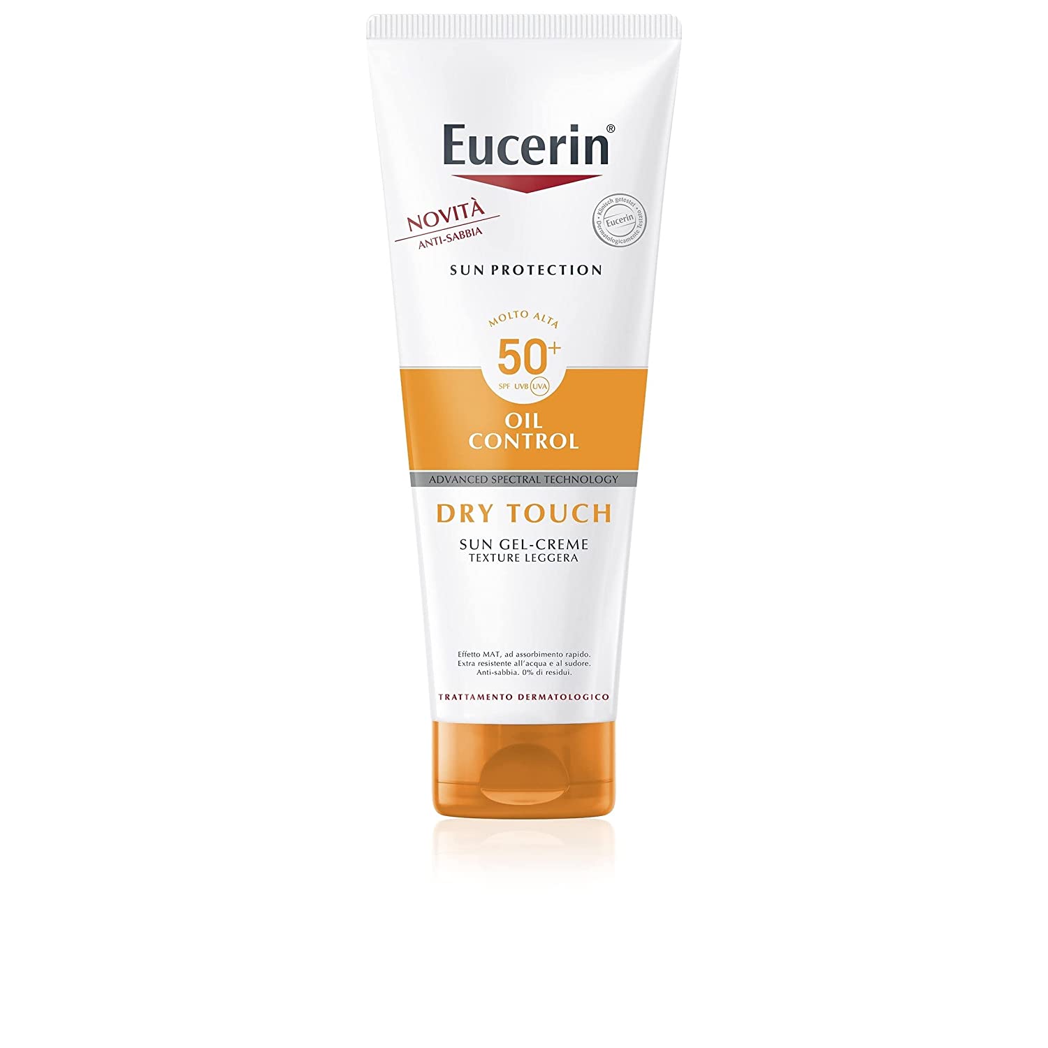 Eucerin Sun Gel Cream Oil Control Body SPF 50+ 200 ml, ‎white