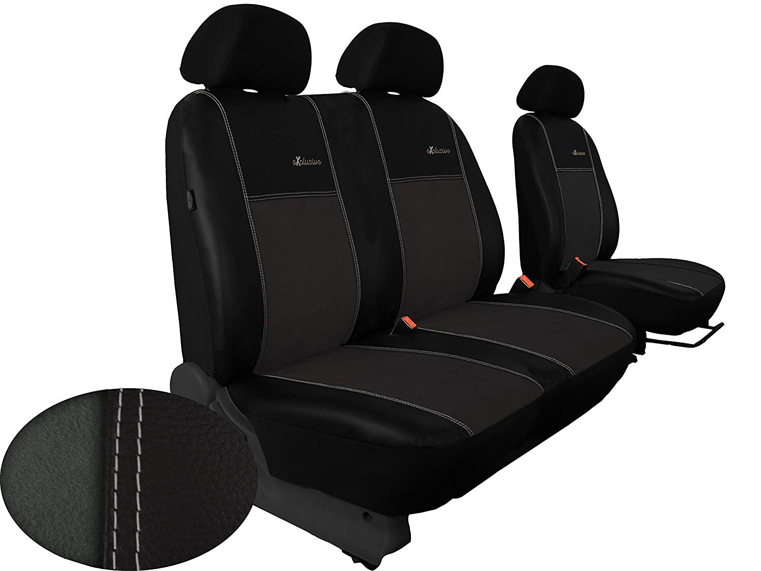 Car seat covers 1 + 2 Alcantara Suitable for CITROEN JUMPY. Includes Grey (Available in 5 FARBE5911990009391 N Other Offers). Car Seat Cover Driver Seat + 2 Passenger Bench Headrest III