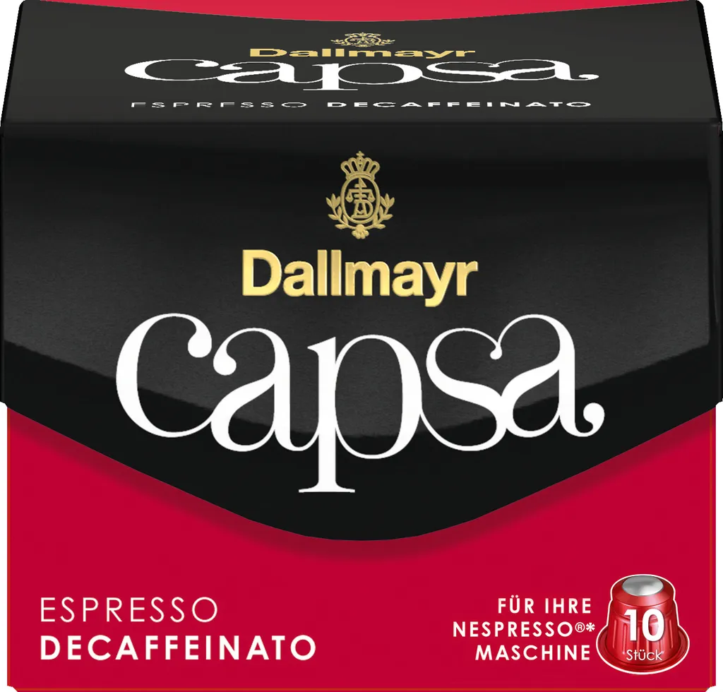 Dallmayr Capsa Espresso Decaffeinato | 10 Nespresso® comp. Capsules