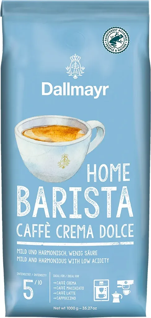 Dallmayr Coffee Home Barista Crema Dolce 118045 Beans 1kg