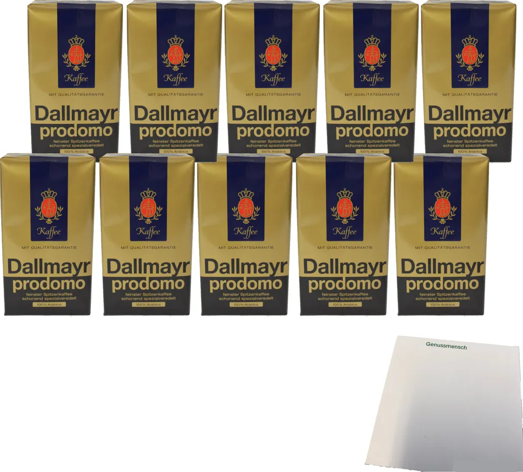 Dallmayr prodomo Finest Premium Coffee 100% Arabica 10-pack (10x500g pack) + usy block