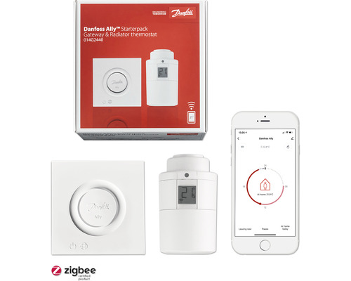 Danfoss Starter Set Ally™ incl. Gateway, radiator thermostat 014G2440