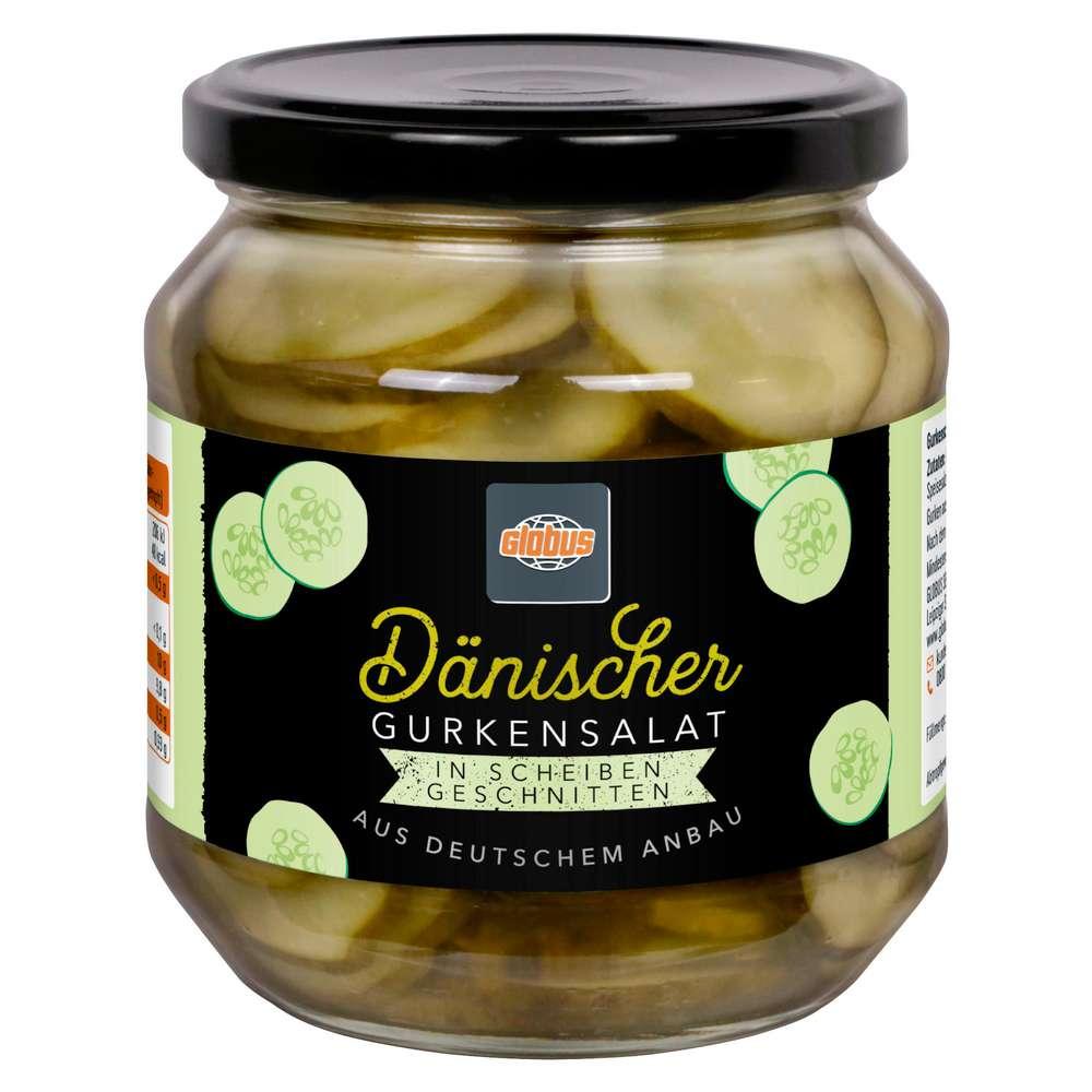 Danish cucumber salad, sliced