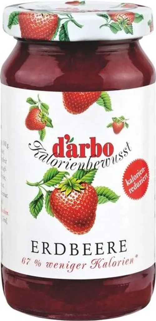 Darbo Erdbeer Konfitüre mit Süßungsmitteln Kalorienbewusst 220g