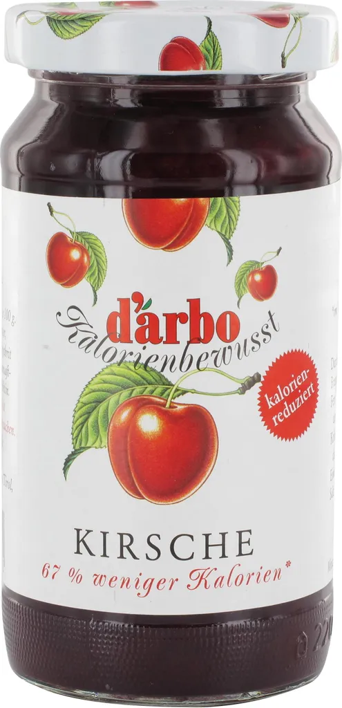 Darbo Kirsch Konfitüre mit Süßungsmitteln Kalorienbewusst 220g