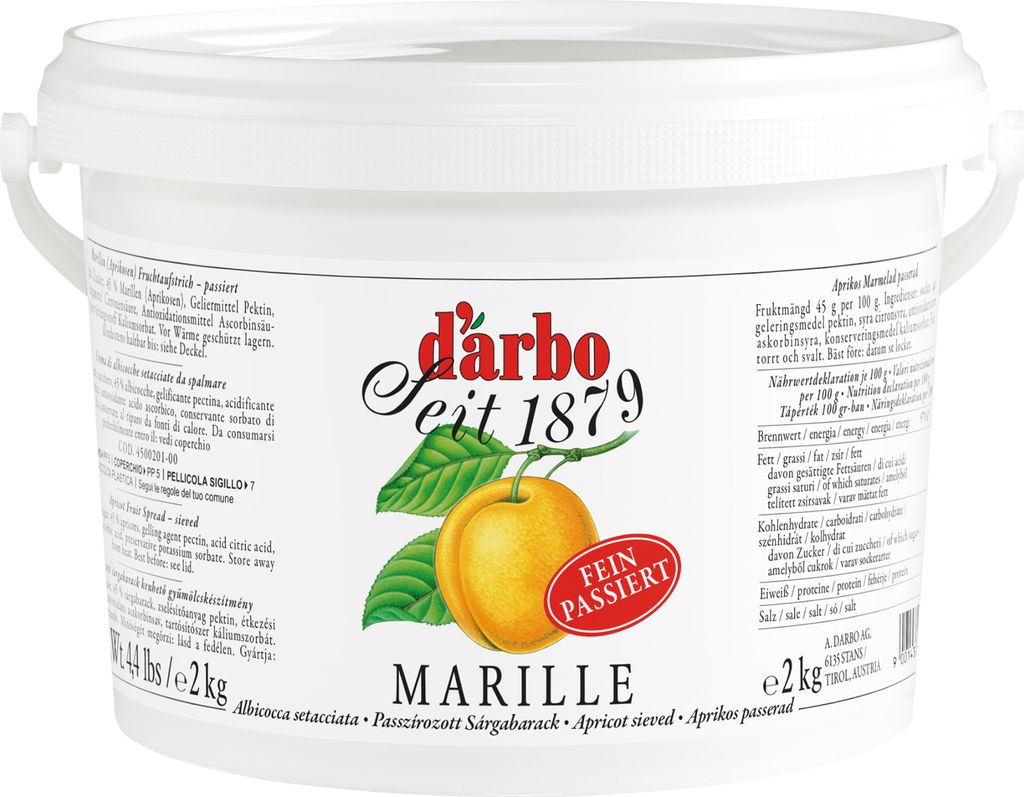 Darbo Marille (Aprikosen) Fruchtaufstrich passiert 2000g