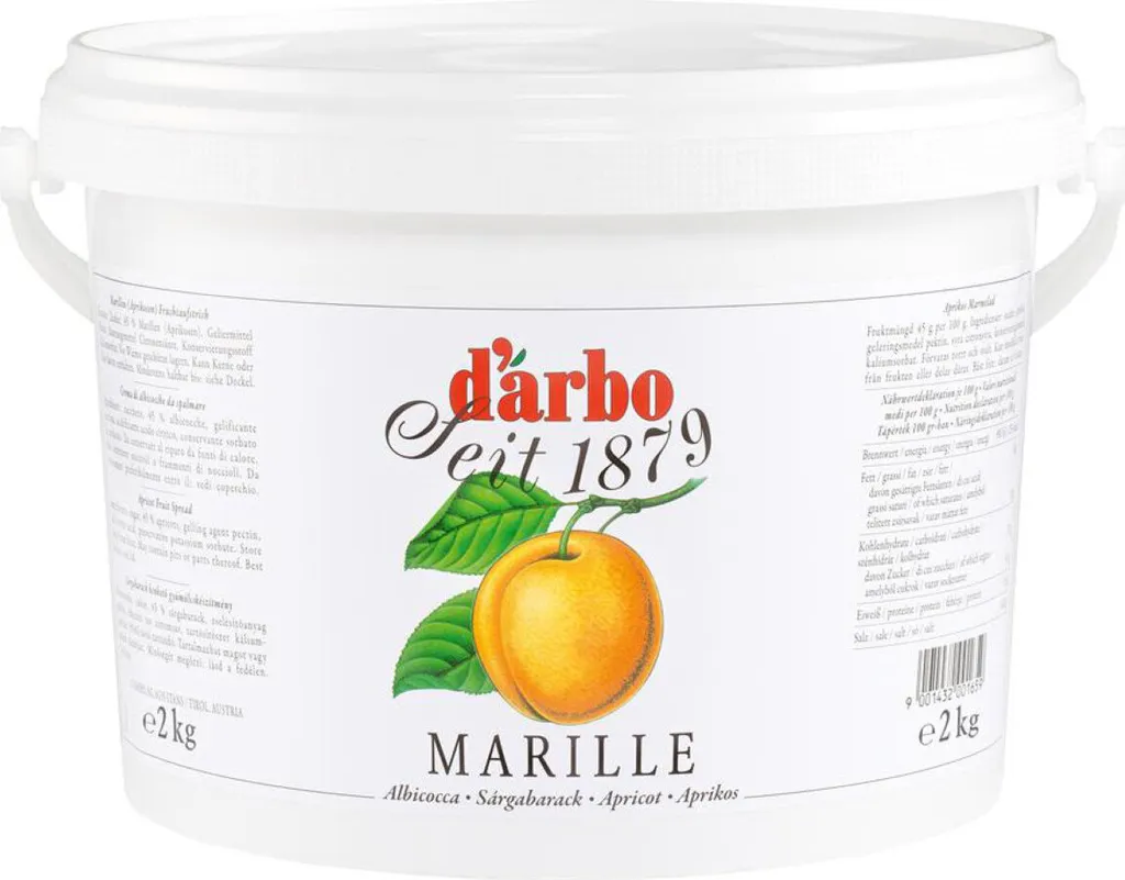 Darbo Naturrein Fruchtaufstrich Marille Aprikosen Konfitüre 2000g