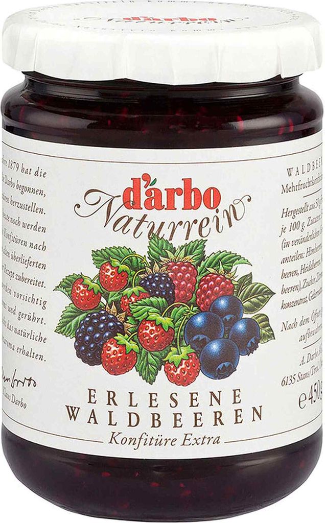 Darbo Naturrein Waldbeeren Mehrfruchtkonfitüre Extra 450g