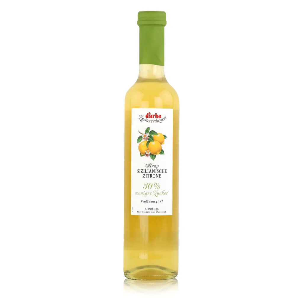 Darbo Sizilianische Zitrone Sirup 30% weniger Zucker 500ml (1er Pack)