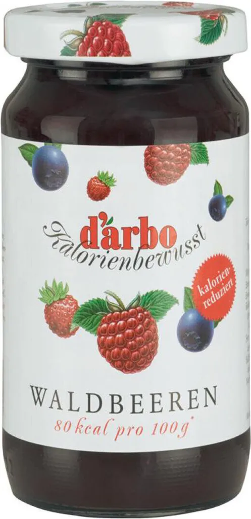Darbo Waldbeer Konfitüre mit Süßungsmitteln Kalorienbewusst 220g