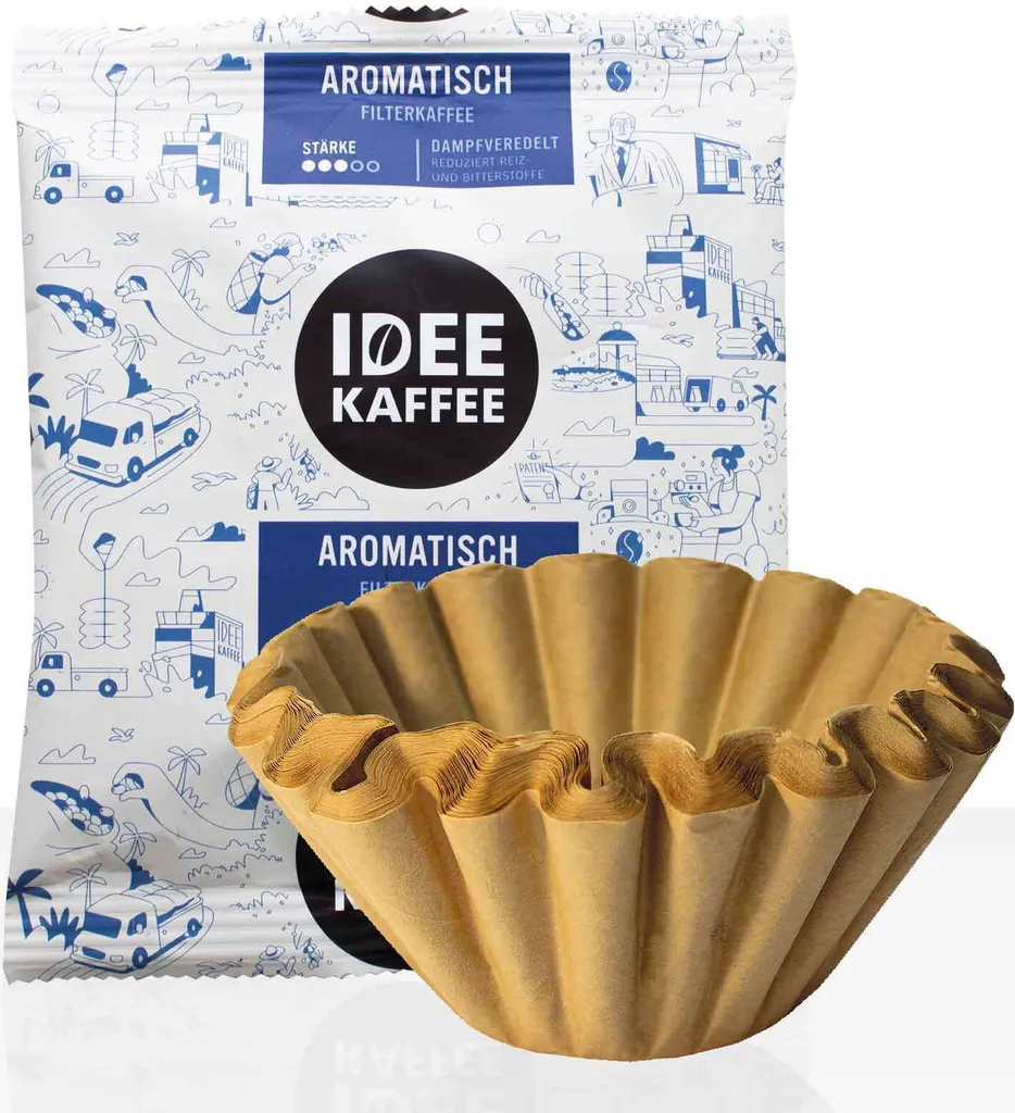 Darboven Idee Kaffee Classic Aromatic 42 x 60g ground coffee + 50 basket filters, service package