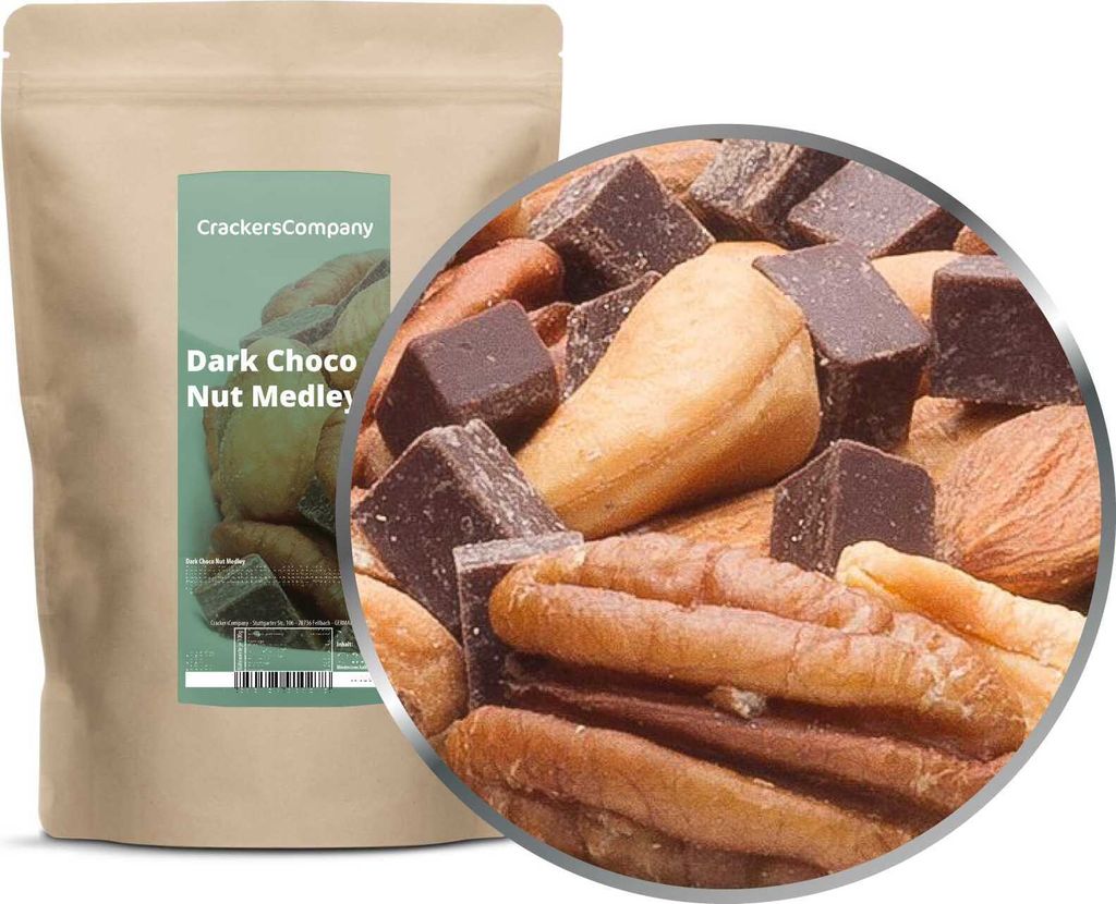 DARK CHOCO NUT MEDLEY ZIP bag 500g