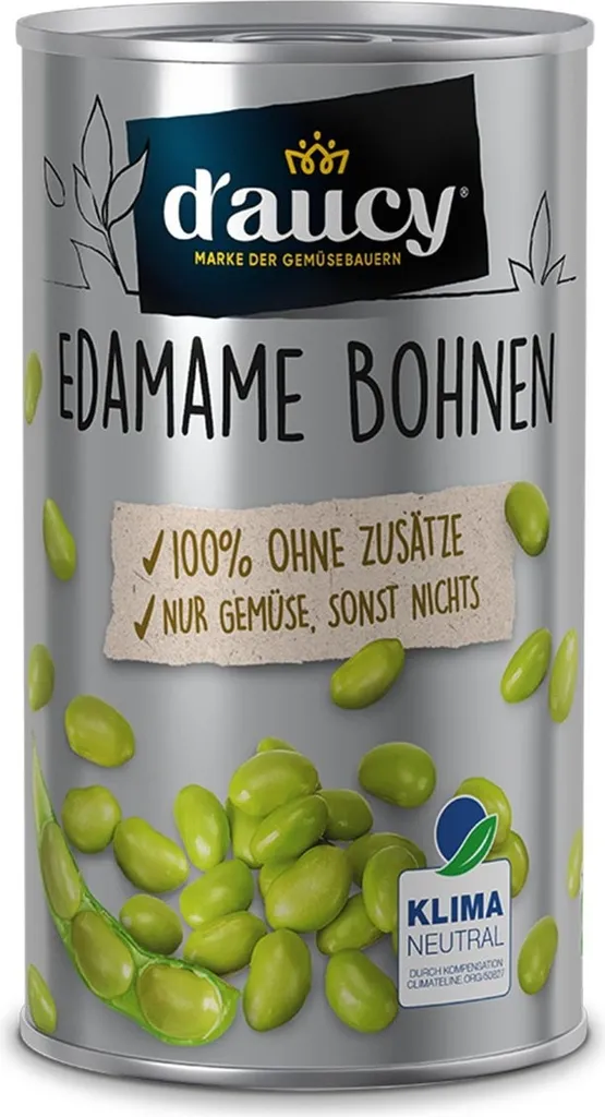 daucy Edamame Beans - 100% no added salt or sugar, 285 gram can