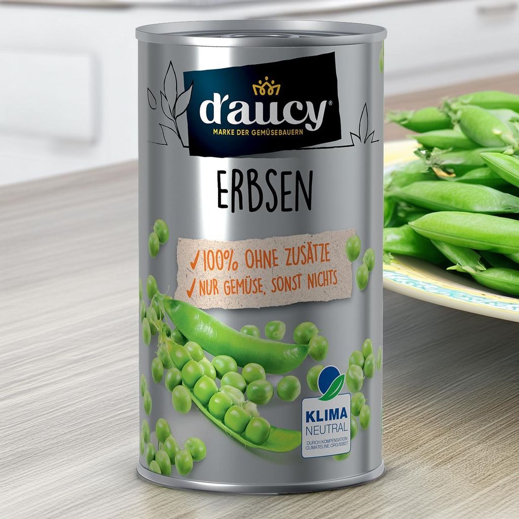 daucy peas 285g – Natural freshness without salt, sugar or preservatives