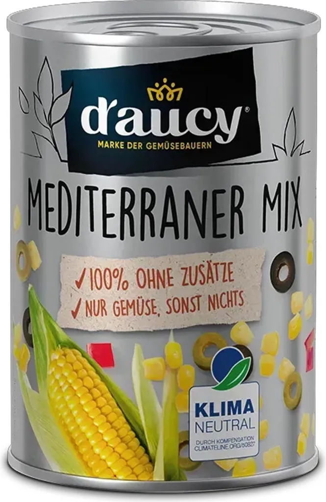 daucy Mediterranean Mix - 100% without added salt and sugar, climate neutral, 285g can