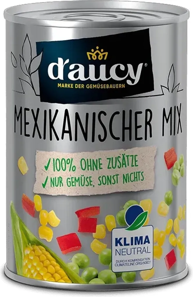 daucy Mexico Mix -- 100% without added salt and sugar, climate neutral, 250 gram can