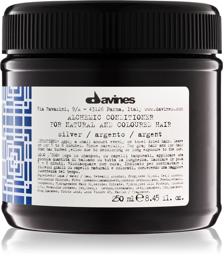 Davines Alchemic Conditioner Silver moisturizing conditioner for a brighter hair color