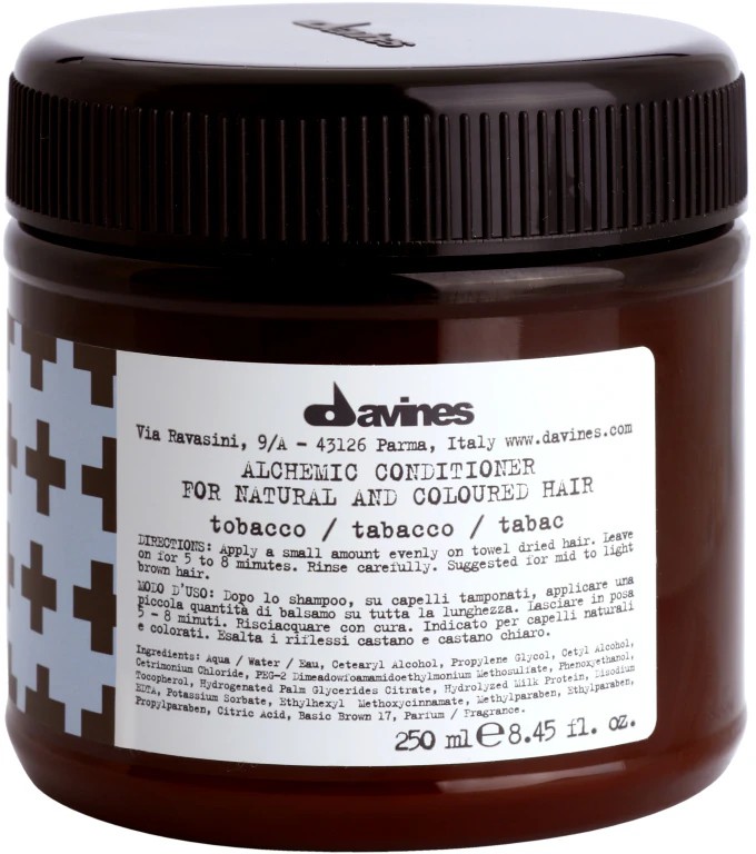 Davines Alchemic Conditioner Tobacco moisturizing conditioner for a more luminous hair color