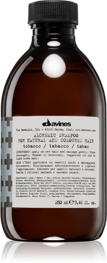 Davines Alchemic Shampoo Tobacco hydrating shampoo for a more luminous hair color
