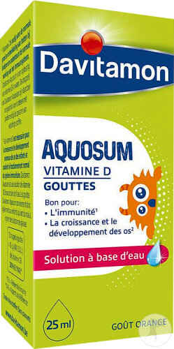 Davitamon Aquosum Vitamin D drops orange flavor bottle 25ml