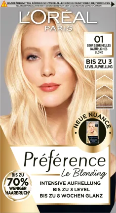 Hair brightener 01 Very very bright natural blonde, 1 st
