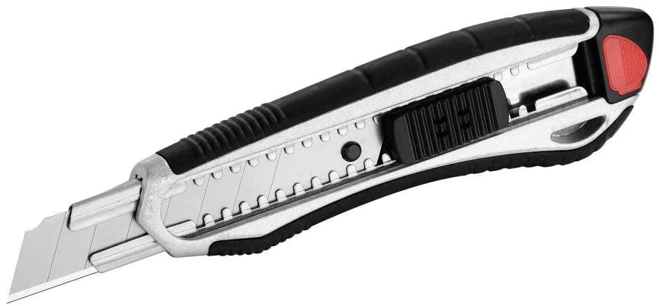 Westcott 84025 00 Cutter Aluminum Alloy with Soft Grip Handle, Blade Width: 18 mm, grey/black