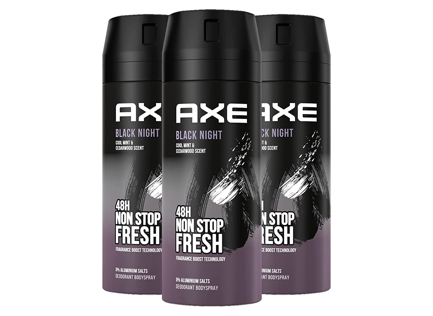 Axe Deospray Black Night without aluminum salts, 150 ml, 3-pack (3 x 150 ml)