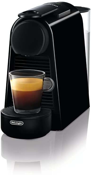 DeLonghi De\'Longhi Nespresso Essenza Mini EN 85.R Coffee Capsule Machine, Welcome Set with Capsules in Different Flavours, 19 Bar Pump Pressure, Space-Saving, Red