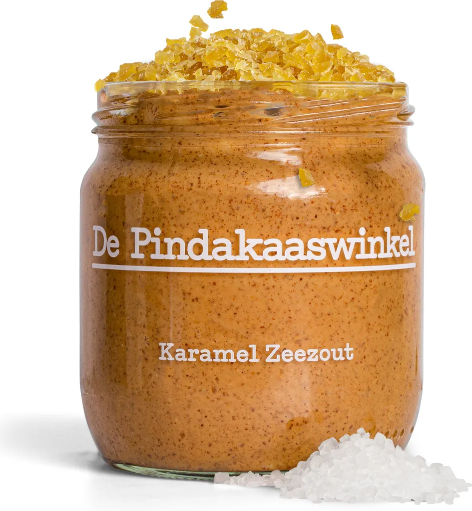 De Pindakaaswinkel Erdnussbutter / Karamell-Meersalz / 2x420g (840g) / peanut butter