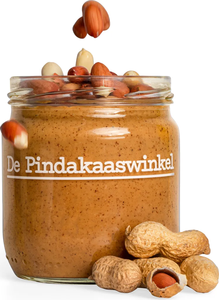 De Pindakaaswinkel Erdnussbutter / Naturell ohne Zucker / 2x 420g (840g) / VEGAN / peanut butter