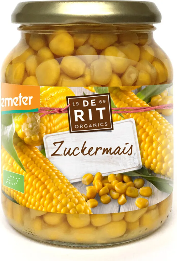 De Rit sweet corn 340ml/ ATG:230gDemeter