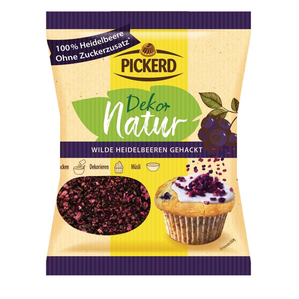 Decoration natural blueberries, chopped