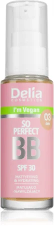 Delia Cosmetics BB So Perfect mattifying BB cream with moisturizing effect