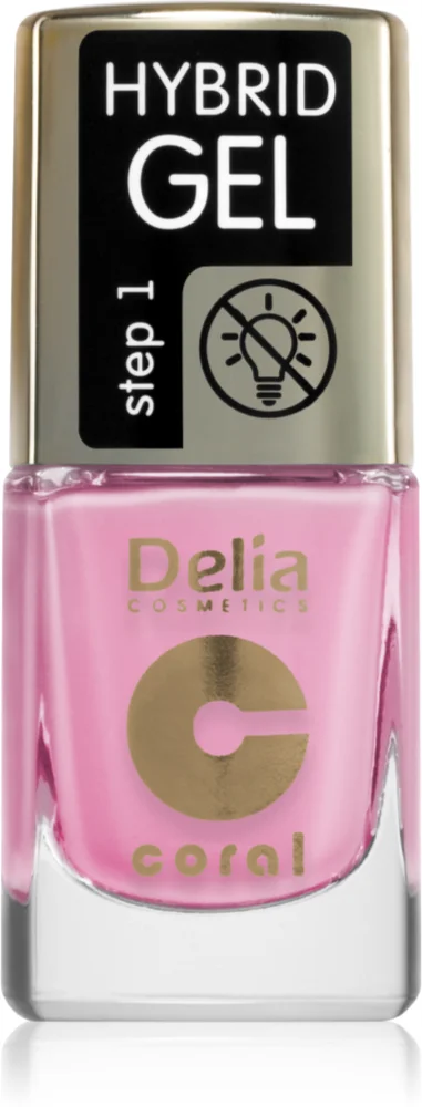 Delia Cosmetics Coral Hybrid Gel gel polish for fingernails - no UV/LED lamp required