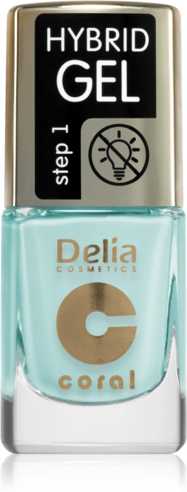 Delia Cosmetics Coral Hybrid Gel gel polish for fingernails - no UV/LED lamp required