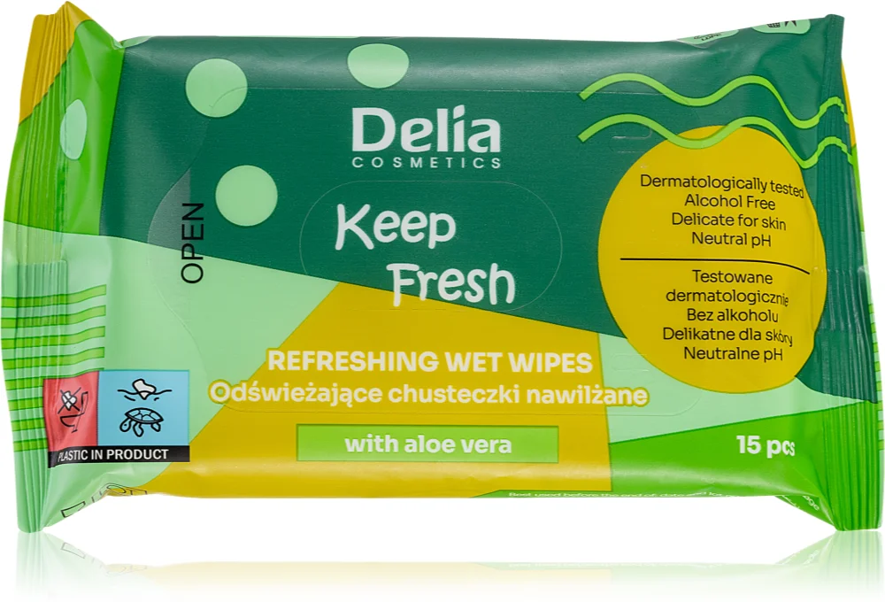 Delia Cosmetics Keep Fresh Aloes refreshing wet wipes