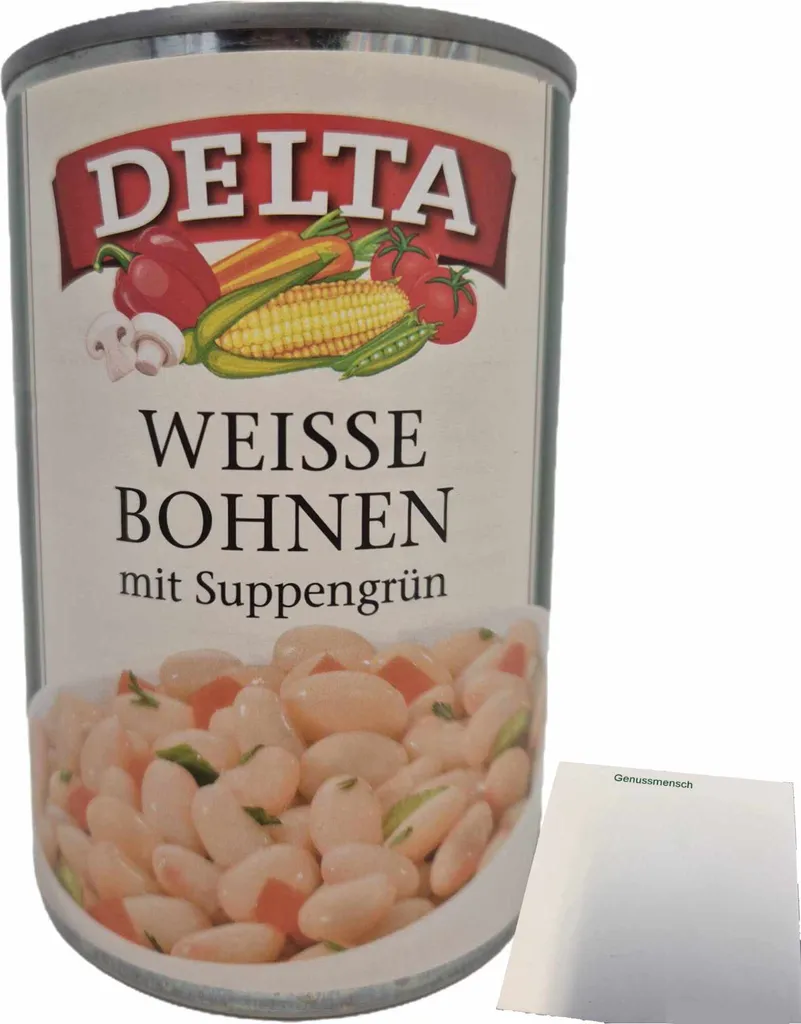 Delta White Beans with Soup Vegetables (400g Can) + usy Block