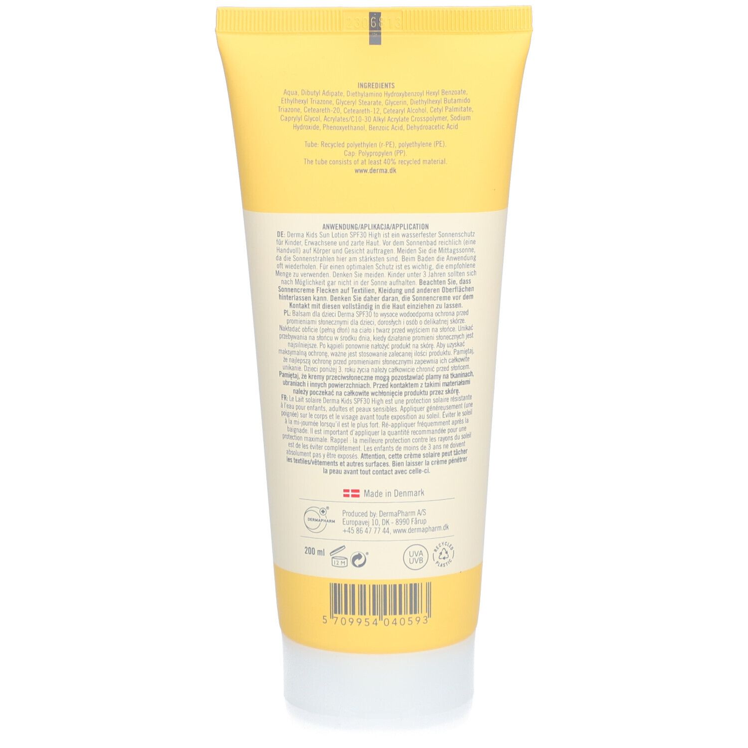 Derma Kids Sun Lotion SPF 30 - Save 25% now with code “dermasun25”