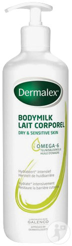 Dermalex Body Milk Dry and Sensitive Skin Pump Bottle 500ml New Formula