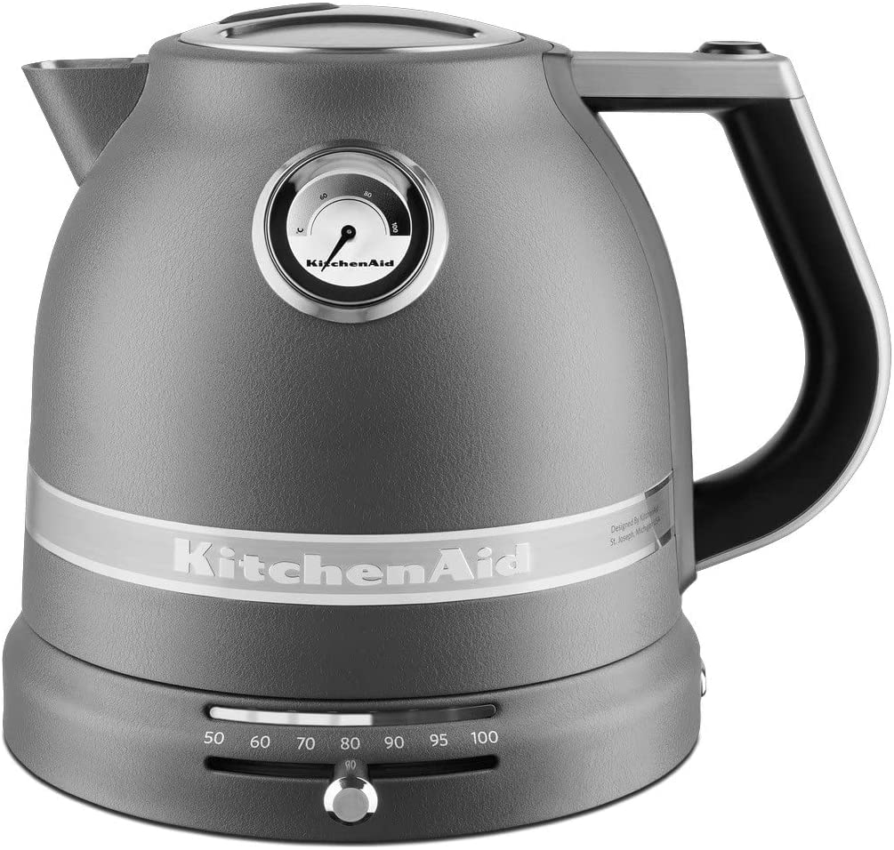 Kitchenaid 5KEK1522EGR Artisan 1.5 Litre Stainless Steel Temperature Display Kettle Anthracite Grey