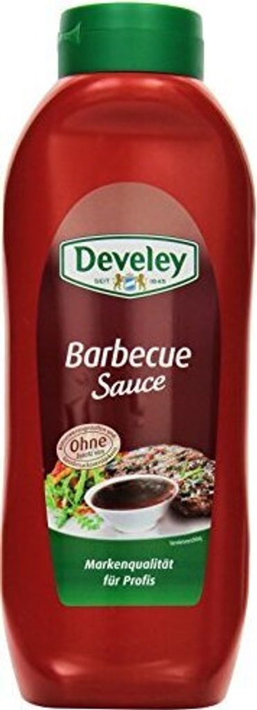 Develey Barbecue Sauce smoky 4-pack (4 x 875 ml) 3500 ml