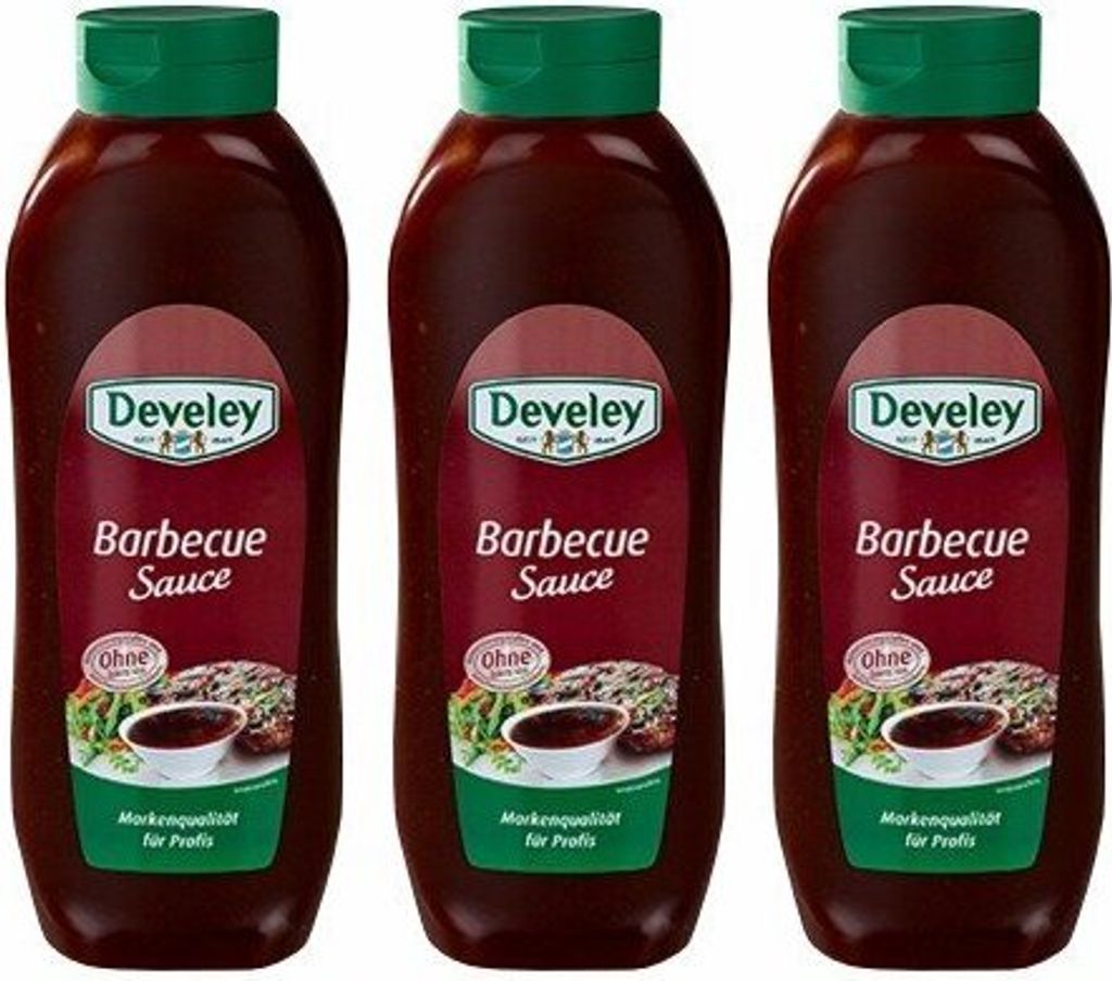 Develey Barbecue Sauce Salsa Barbecue 875 ml pack of 3