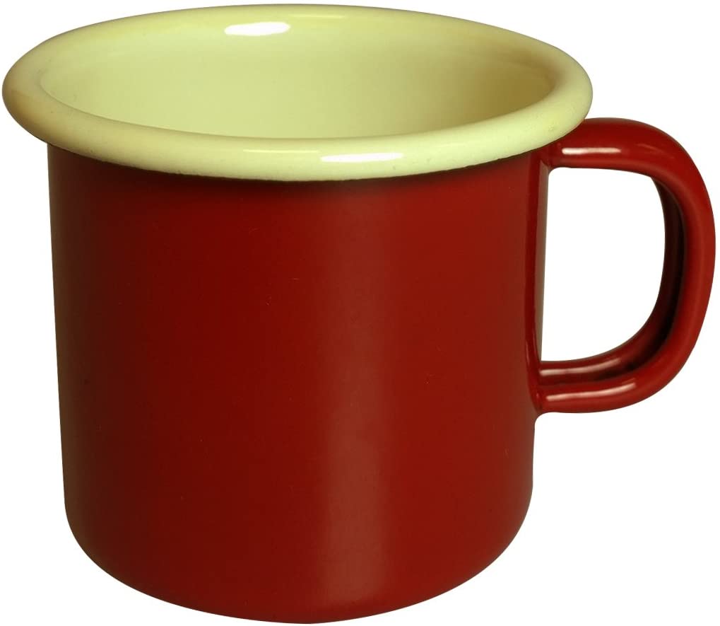 Dexam Vintage Home 150 ml Enamel Espresso Mug, Wine Red