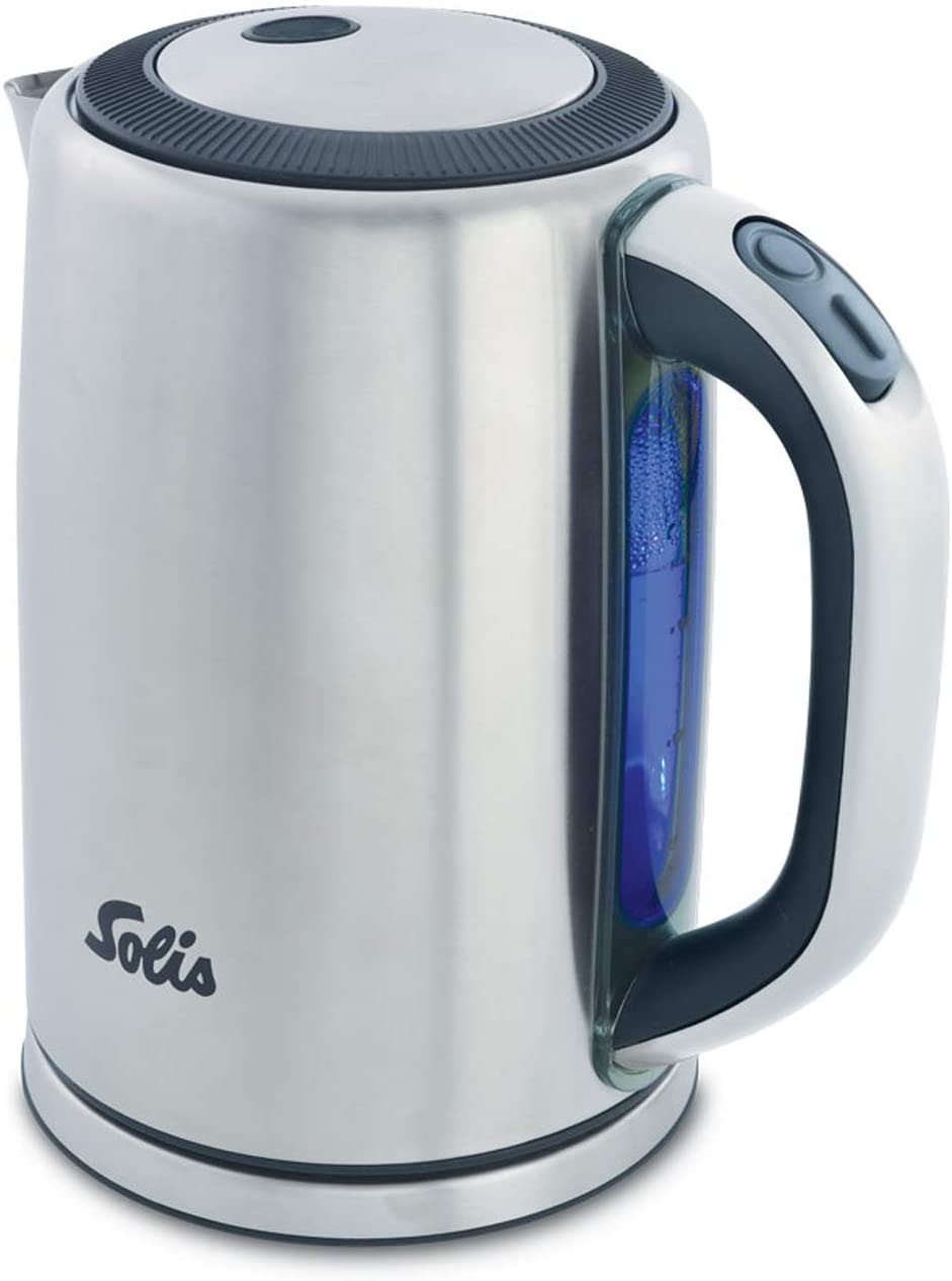 Solis Kettle, Removable Limescale Filter, 1.5 L, Stainless Steel, Premium Kettle (Type 5511)