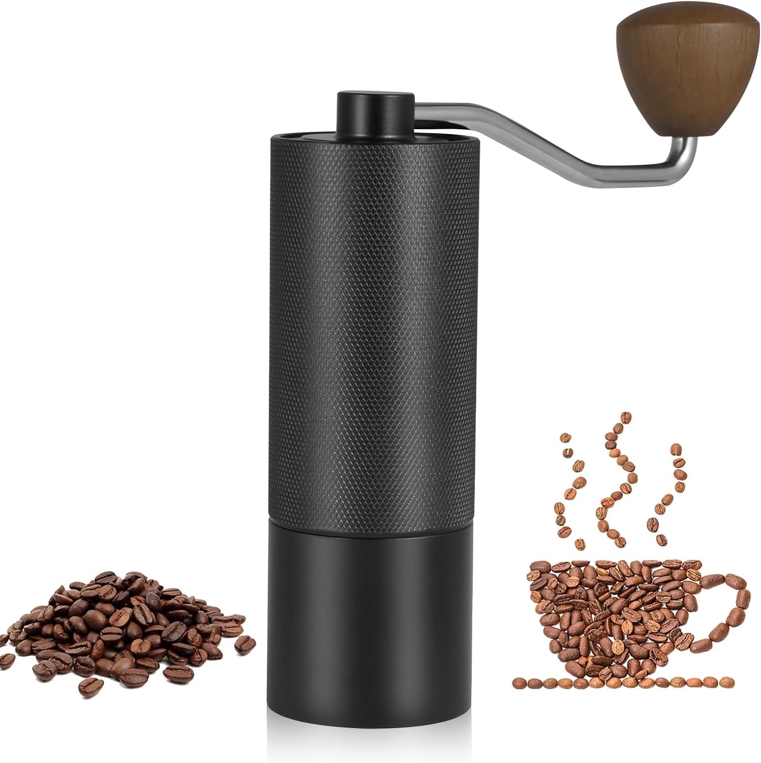 Manual Coffee Grinder, Coffee Grinder Hand Made of Stainless Steel, Adjustable Grinding Degree, Hand Coffee Grinder, Portable Coffee Grinder Manual for Espresso French