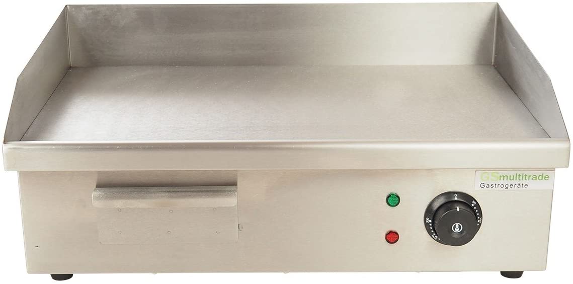 GS Multitrade Electric grill plate for evenly grilled meat. Made of stainless steel with smooth plate in catering quality