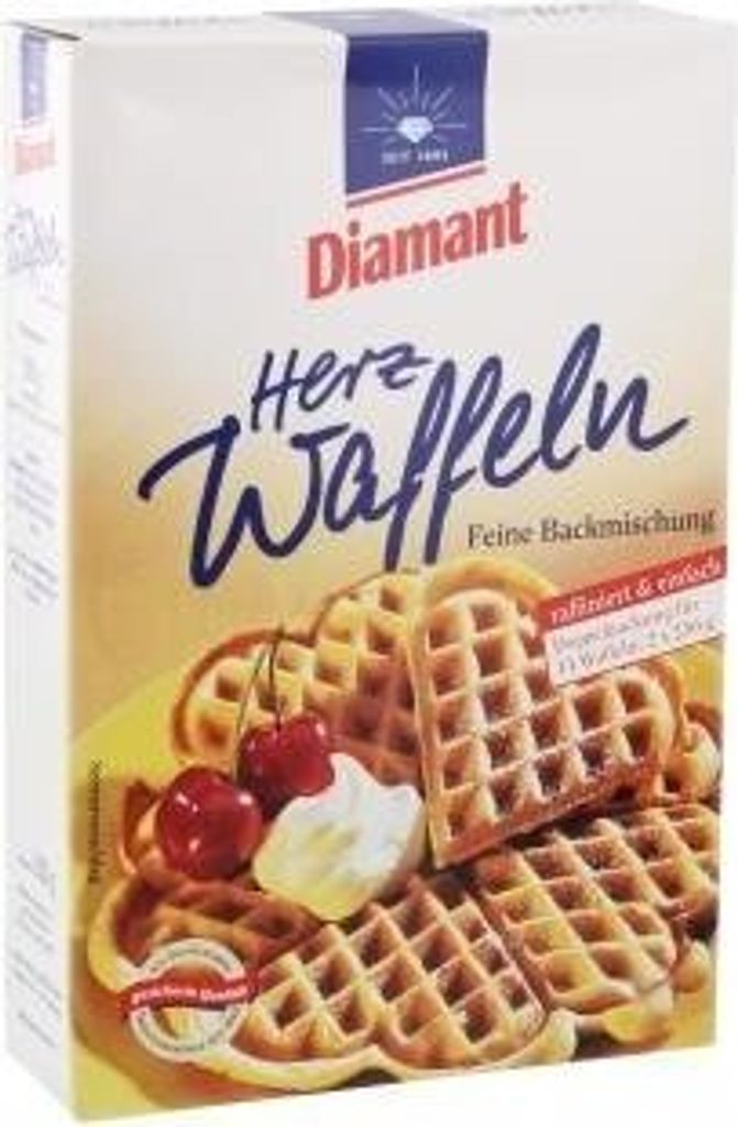 Diamond Heart Waffles fine baking mix sophisticated and simple 500g